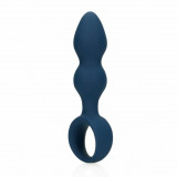 Dop Anal Medium Teardrop, Silicon, Albastru, 15.4 cm