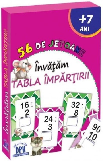 Invatam Tabla Impartirii - 56 De Jetoane, - Editura DPH