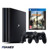 Consola Sony Playstation 4 Pro Ps4 1tb + Doua Controllere + Tom Clancy&amp;#x2019;s The Division 2 PlayStation 4, Second-Hand