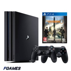 Consola Sony Playstation 4 Pro Ps4 1tb + Doua Controllere + Tom Clancy&amp;#x2019;s The Division 2 PlayStation 4, Second-Hand