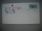 HOPCT PLIC FDC S 1764 CRUCEA ROSIE NEW YORK /DONATOR DE SANGE 1971 SUA, Europa