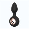 Vibrator Anal Leo, 12 Moduri Vibratii, Silicon, USB, Negru, 12 cm, Guilty Toys