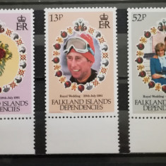 BC601, Insulele Falkland 1981, serie printesa Diana si printul Charles