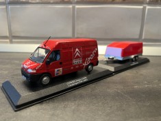 Macheta Citroen Jumper + Remorca Rally scara 1:43 foto