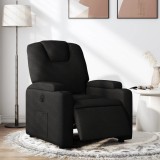 VidaXL Fotoliu rabatabil electric, negru, material textil