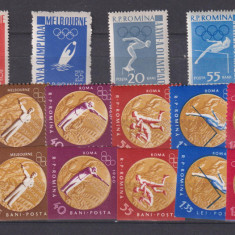 MEDALII DE AUR LA MELBOURNE SI ROMA LP 528+528A MNH