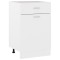 Gossi dulap inferior cu sertar, alb, 50x46x81,5 cm, lemn prelucrat
