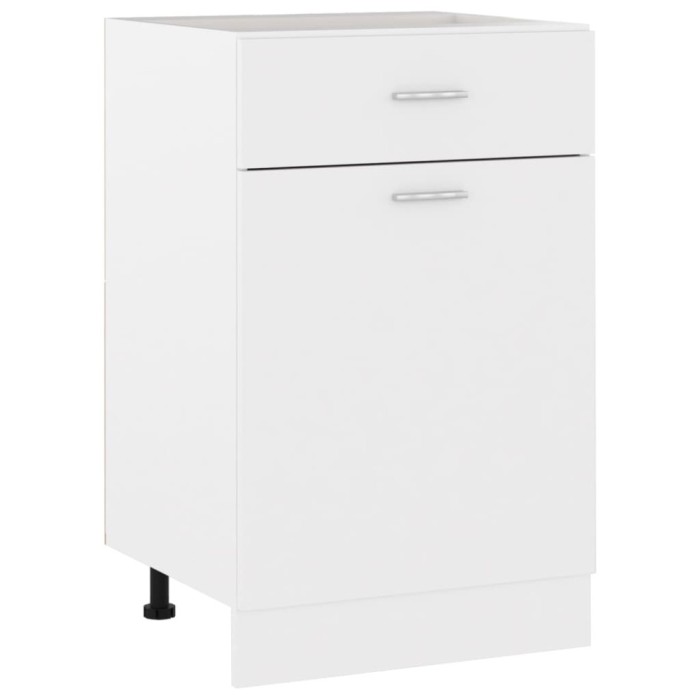 Gossi dulap inferior cu sertar, alb, 50x46x81,5 cm, lemn prelucrat