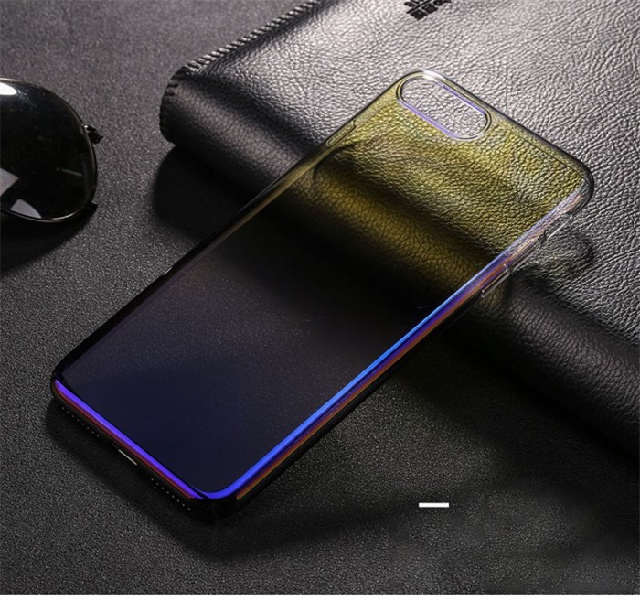 Husa Huawei MATE 20, Gradient Color Cameleon Albastru-Galben