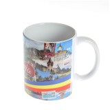 Cana ceramica decorativa cu imagini turistice din Romania