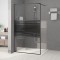vidaXL Paravan de duș walk-in negru 115x195 cm sticlă ESG transparentă 152148
