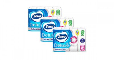 Zewa Deluxe Delicate Care 3 r&amp;eacute;tegű Toalettpap&amp;iacute;r 72 tekercs foto