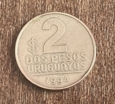 C50 - Moneda foarte veche - Uruguay - 2 pesos - 1994
