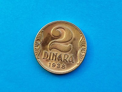 2 Dinara 1938 Yugoslavia-stare buna-in realitate arata bine foto