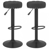 Cumpara ieftin Scaune de bar, 2 buc., negru, catifea