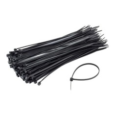 Coliere de plastic 150x2.5 mm, NEGRU, 100 buc TCP-150-2.5-B