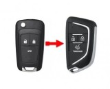 Set 2 bucati - Carcasa cheie compatibila cu Chevrolet Cruze, Epica, Camaro, Opel Astra J, Insignia conversie catre stilul modern, 3 butoane