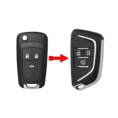 Set 2 bucati - Carcasa cheie compatibila cu Chevrolet Cruze, Epica, Camaro, Opel Astra J, Insignia conversie catre stilul modern, 3 butoane