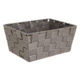 Cos de Depozitare Impletit Taupe cu Cadru Metalic, CMCLASS