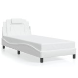 Cumpara ieftin Cadru de pat, Viana, fara saltea, alb, 90x190 cm, piele ecologica