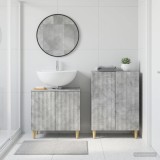Cumpara ieftin Set de dulapuri pentru baie, 2 piese ARNHEM Gri Beton