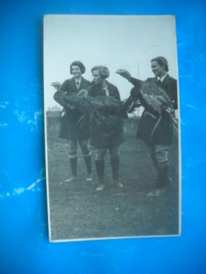 HOPCT 130 K ANGLIA 3 FETE CU 3 CURCANI LA COLEGIU 1936-FOTOGRAFIE VECHE-TIP CP foto