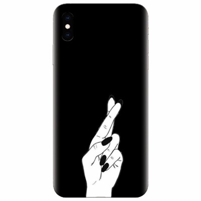 Husa silicon pentru Apple Iphone XS Max, Finger Cross foto