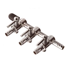 Adaptor pentru furtun 4/6mm ? cu robinet de scurgere, cu trei ie?iri foto