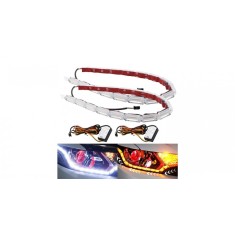Banda led DRL cu Semnalizare Dinamica Secventiala Pentru Far Flexibila - 10 Led-uri (31cm)