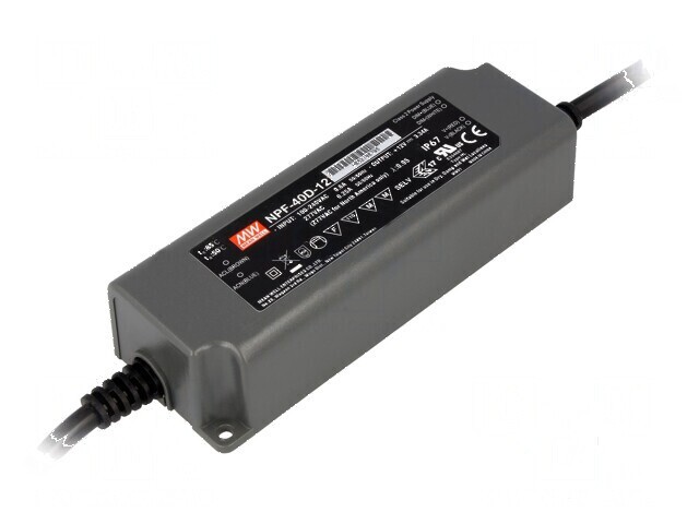 Alimentator cu LED pulsatoriu 40,08W 7,2&divide;12VDC 3,34A 90&divide;305VAC