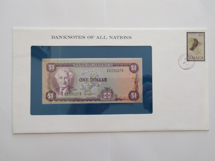 Jamaica - 1 Dollar ND - In plic de prezentare