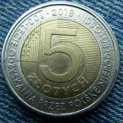 2m - 5 Zlotych 2018 Polonia / Moneda aniversara - comemorativa / bimetal foto