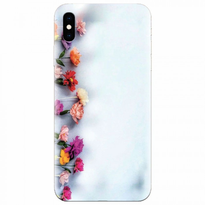 Husa silicon pentru Apple Iphone XS, Flowers