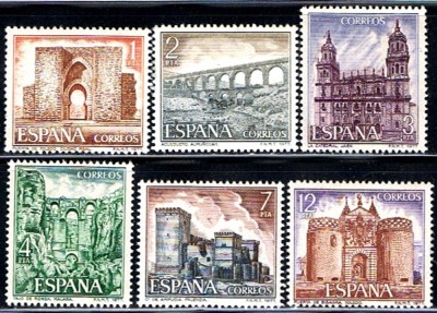 C2326 - Spania 1977 - Castele 6v.timbre nestampilat MNH foto