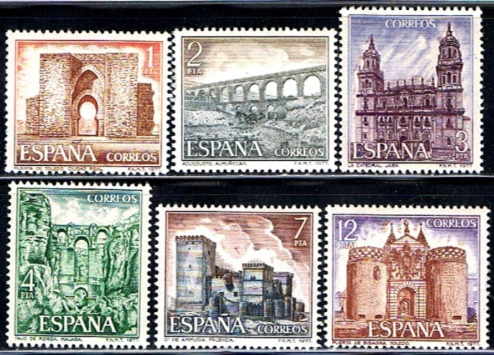 C2326 - Spania 1977 - Castele 6v.timbre nestampilat MNH