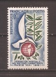 Franta 1961 - &Icirc;nt&acirc;lnirea Federației Mondiale a Veteranilor de Război, MNH, Nestampilat