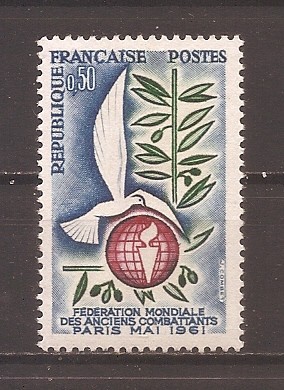 Franta 1961 - &Icirc;nt&acirc;lnirea Federației Mondiale a Veteranilor de Război, MNH