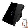 Intrerupator smart wifi, tuya smart life, touch, Home Light Switch cu control vocal APP, wi-fi 2, 4GHz+bluetooth, 1 buton, N+L, amazon alexa si google