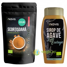 Pachet Scortisoara Ceylon Pulbere Ecologica/Bio 60g + Sirop de Agave Light Ecologic/Bio 250ml/350g