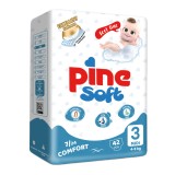 Scutece midi Soft, 4-9 kg, 42 bucati, PINE