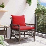 Scaun grădină cu perne maro 60x70x78 cm Ratan Poli
