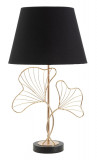 Cumpara ieftin Lampa de masa Leaves, Mauro Ferretti, 1 x E27, 40W, &Oslash; 30x60 cm, negru/auriu