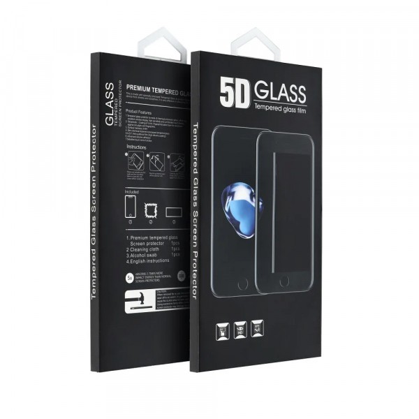 Folie de protectie Ecran OEM pentru Motorola Moto G45 / G34, Sticla Securizata, Full Glue, 5D, Neagra
