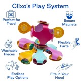 Clixo&reg; joc magnetic de construit - Tiny &amp; Mighty - Pasari tropicale (9 piese)