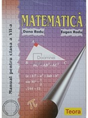 Dana Radu - Matematica - Manual pentru clasa a VII-a (Editia: 2006) foto