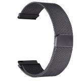 Cumpara ieftin Curea tip Milanese Loop, compatibila Huawei Watch GT 3 Pro 43mm, telescoape Quick Release, Pure Black