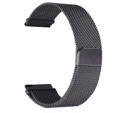 Curea tip Milanese Loop, compatibila Amazfit Bip 3 Pro, telescoape Quick Release, Pure Black