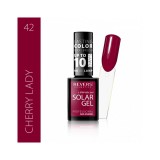 Cumpara ieftin Lac de unghii Solar Gel, Revers, 12 ml, rosu inchis, nr 42, cherry lady