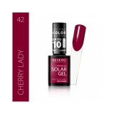 Lac de unghii Solar Gel, Revers, 12 ml, rosu inchis, nr 42, cherry lady