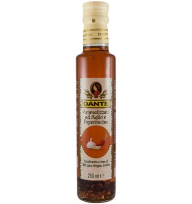 Ulei de Masline Extravirgin Aromat cu Usturoi si Chili 250 mililitri Olio Dante foto